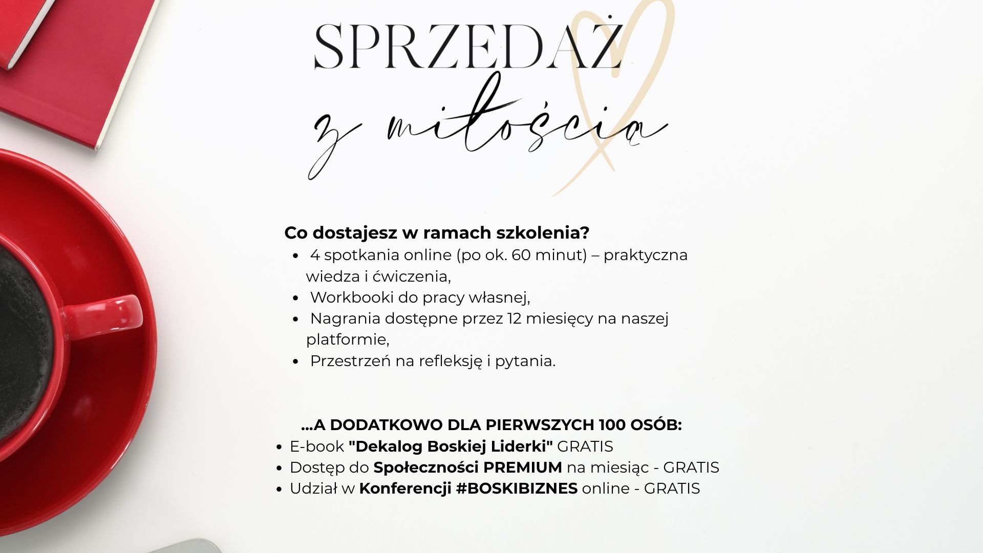 Sprzedaż z Miłością – kobiece szkolenie online o sprzedaży z sercem