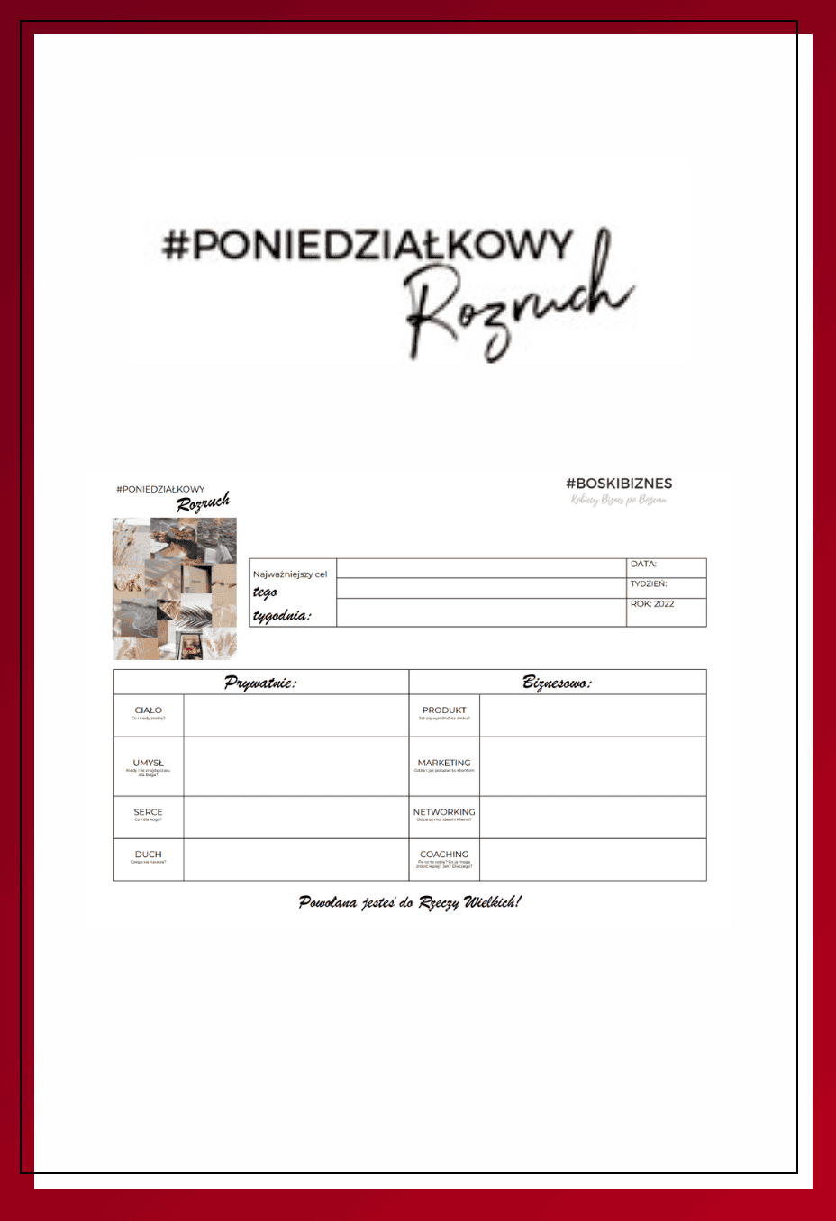 #PONIEDZIAŁKOWY ROZRUCH